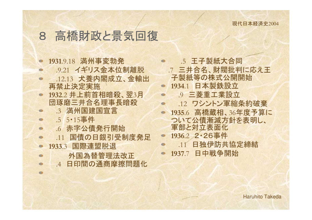 8　高橋財政と景気回復