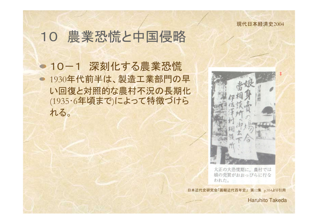 10　農業恐慌と中国侵略